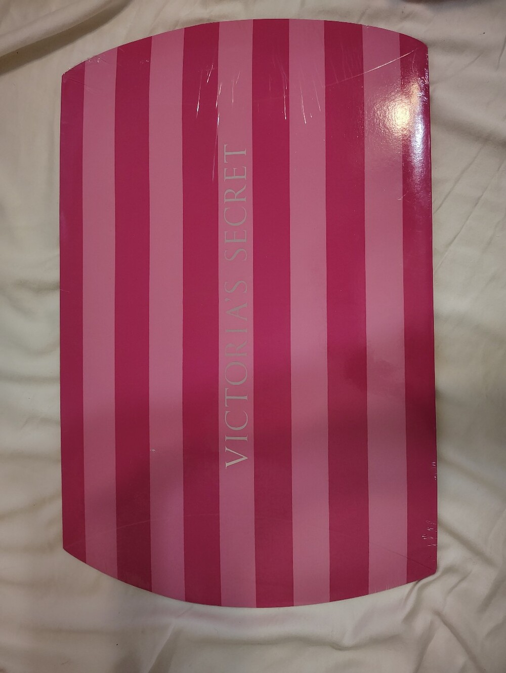 Victoria's Secret Bright Pink Striped Gift Box Very RARE